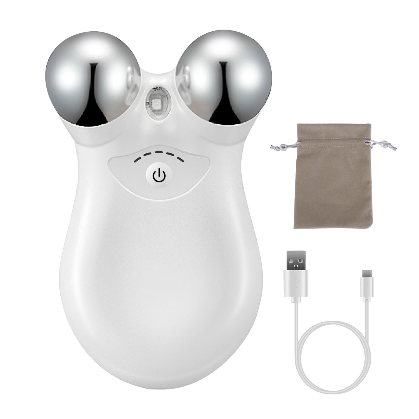 1Pc Micro-current Face Massager Rechargeable Face Neck Roller Intelligent Facial Massager With 5 Gears For Skin Tightening Skin Lifting Wrinkle Reducing