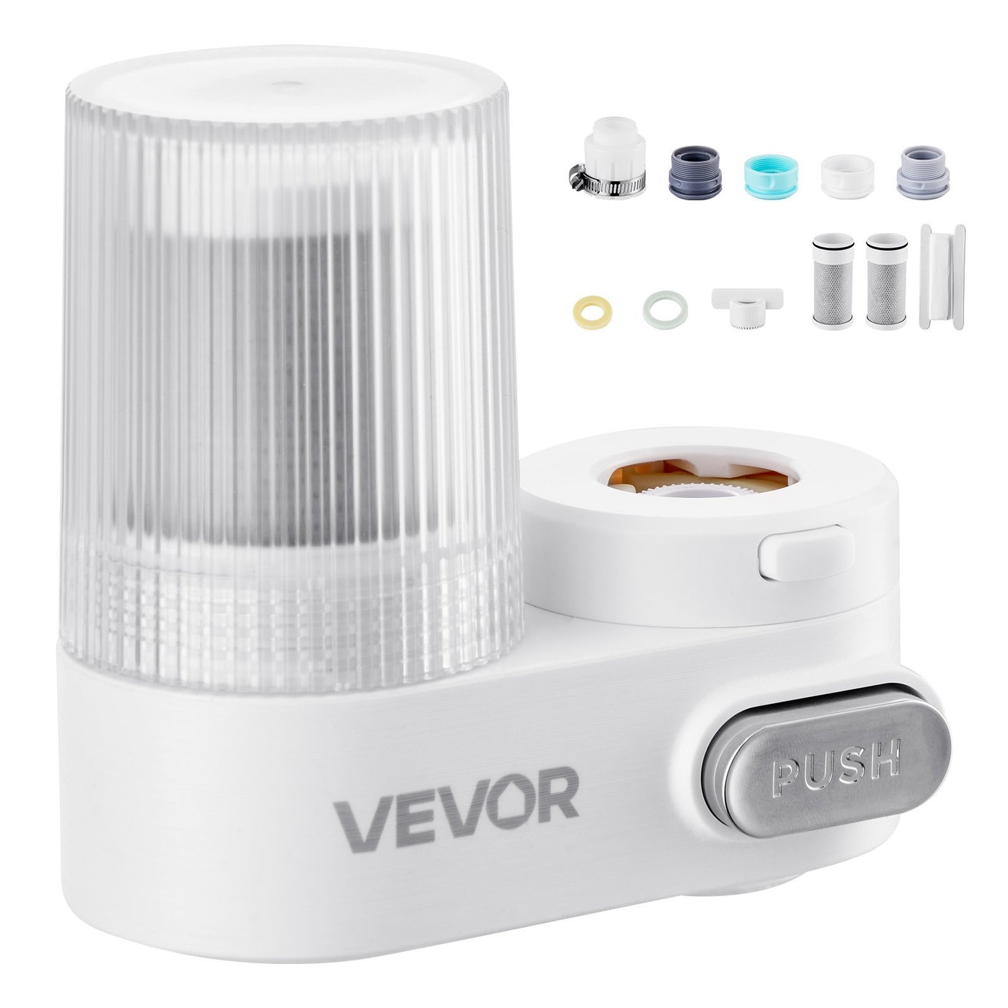 Faucet Mount Water Filters Sink Water Purifier For Kitchen White Vertical