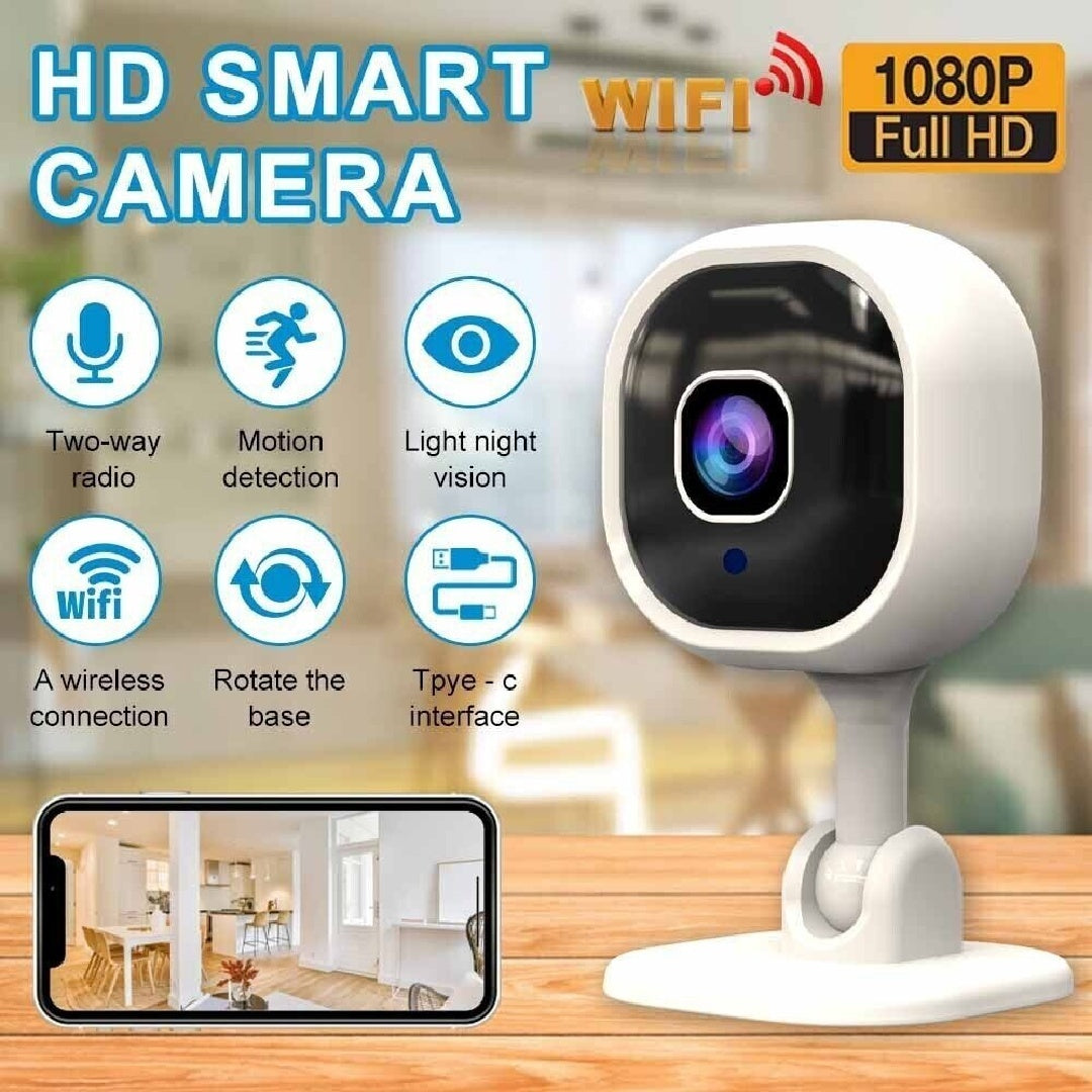 SecureLens 1080p Mini Camera – Night Vision & App Control