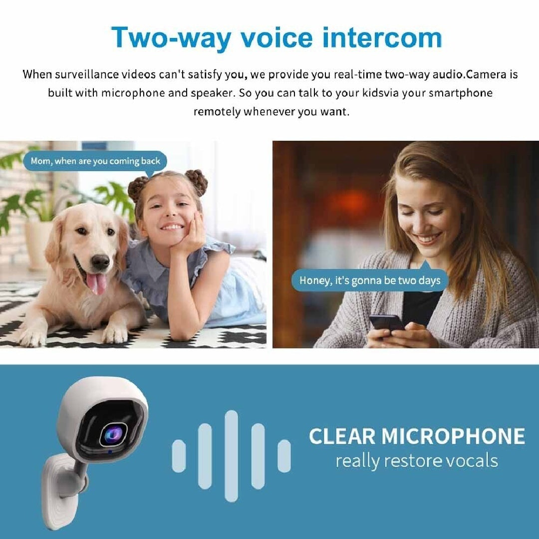 SecureLens 1080p Mini Camera – Night Vision & App Control