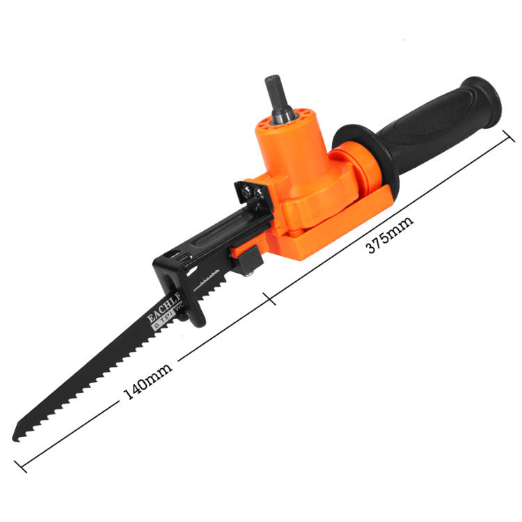 Electric drill modified electric saw