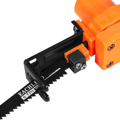 Electric drill modified electric saw
