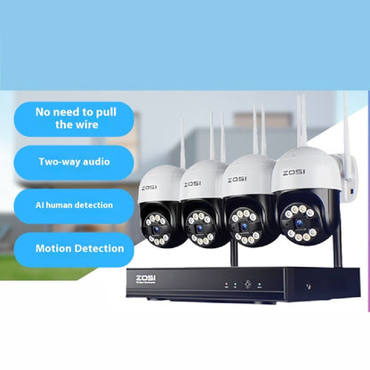 ZOSI Super HD PoE NVR Kit (5 MP Cameras, AI Detection, Color Night Vision)
