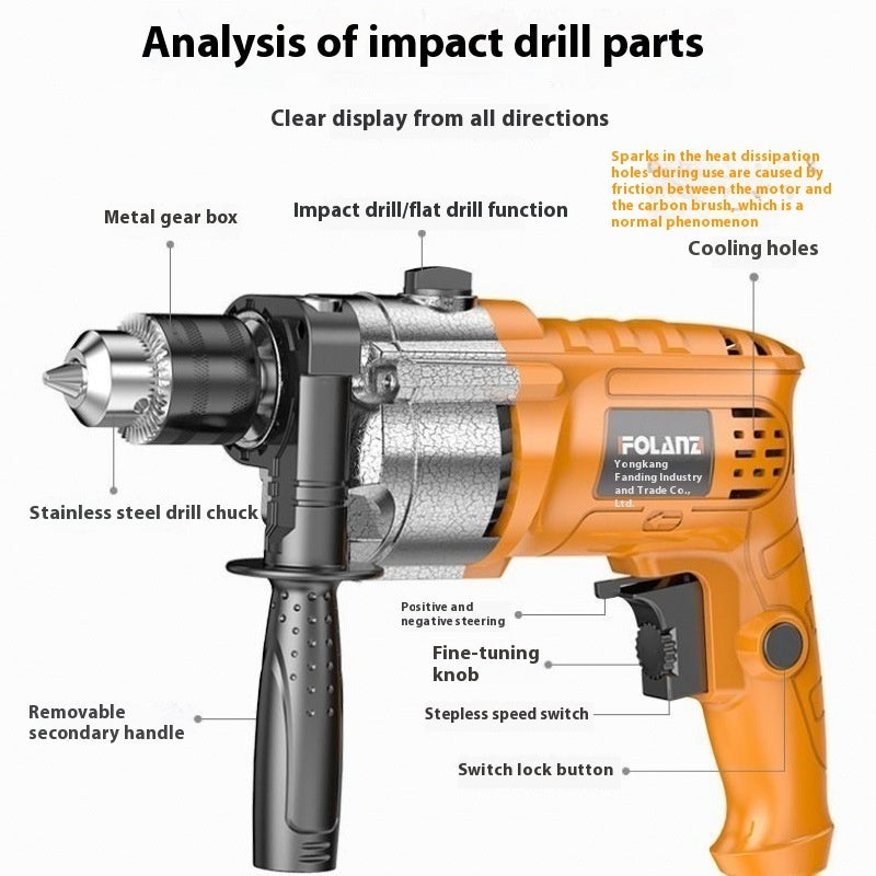 Multifunctional Household Impact Drill Electric Screwdriver Electric Screwdriver Tool