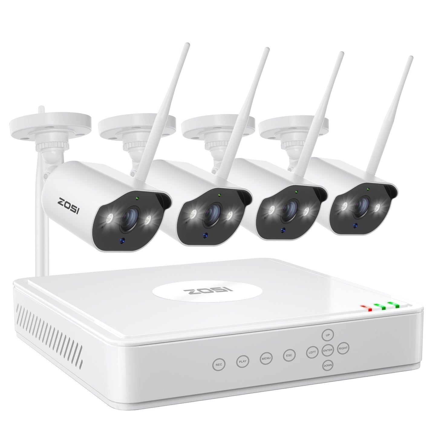 ZOSI Super HD PoE NVR Kit (5 MP Cameras, AI Detection, Color Night Vision)