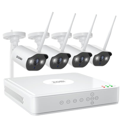 ZOSI Super HD PoE NVR Kit (5 MP Cameras, AI Detection, Color Night Vision)